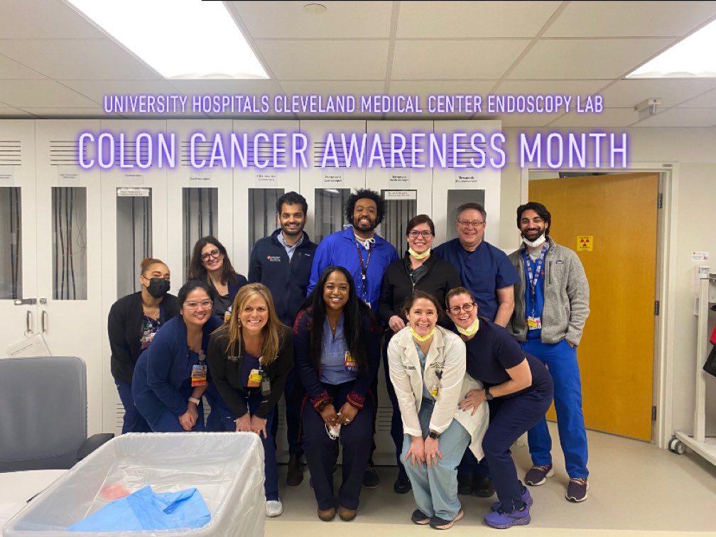 Taking advantage of #DressinBlueDay for #ColorectalCancerAwarenessMonth 💙💯 

Get screened‼️ 🫵🫵🫵 #45isthenew50 

#BlueforCRC @AmCollegeGastro @CCAlliance @ASGEendoscopy @AmerGastroAssn @caseccc @UHhospitals