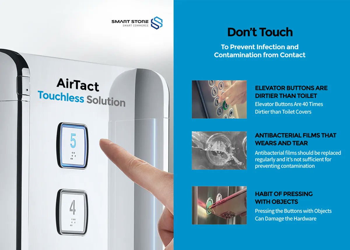 ElevatorWorld's tweet image. Touchless Button Solution for Your Elevator. Installation of IR sensors 2cm above the button&apos;s surface enables recognition before the buttons are actually touched. More info: smartstorebiz.com/sales@smartsto… #Touchless #SouthKorea #SmartStore #ElevatorSolution