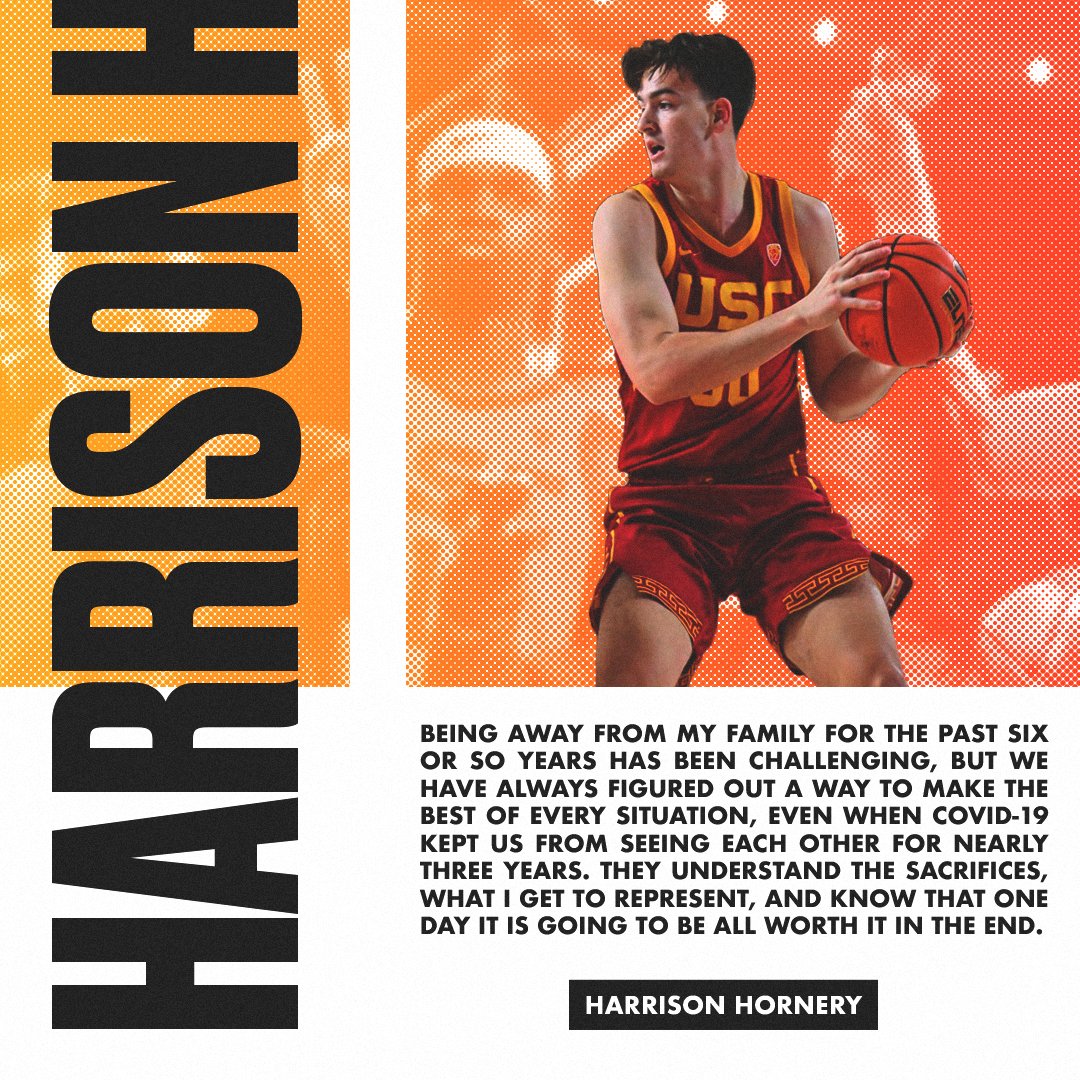 expositionusc's tweet photo. Being away from home has its challenges, but for men’s basketball player @HarrisonHornery, being 7239 miles away from home has brought incredible opportunity and reward. Read more about his journey from Australia to the United States in tomorrow’s story 🇦🇺✈️ https://t.co/YjdgFCiIVd