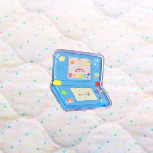 nintendo ds acrylic pins are back in stock on my store ! 🌟
