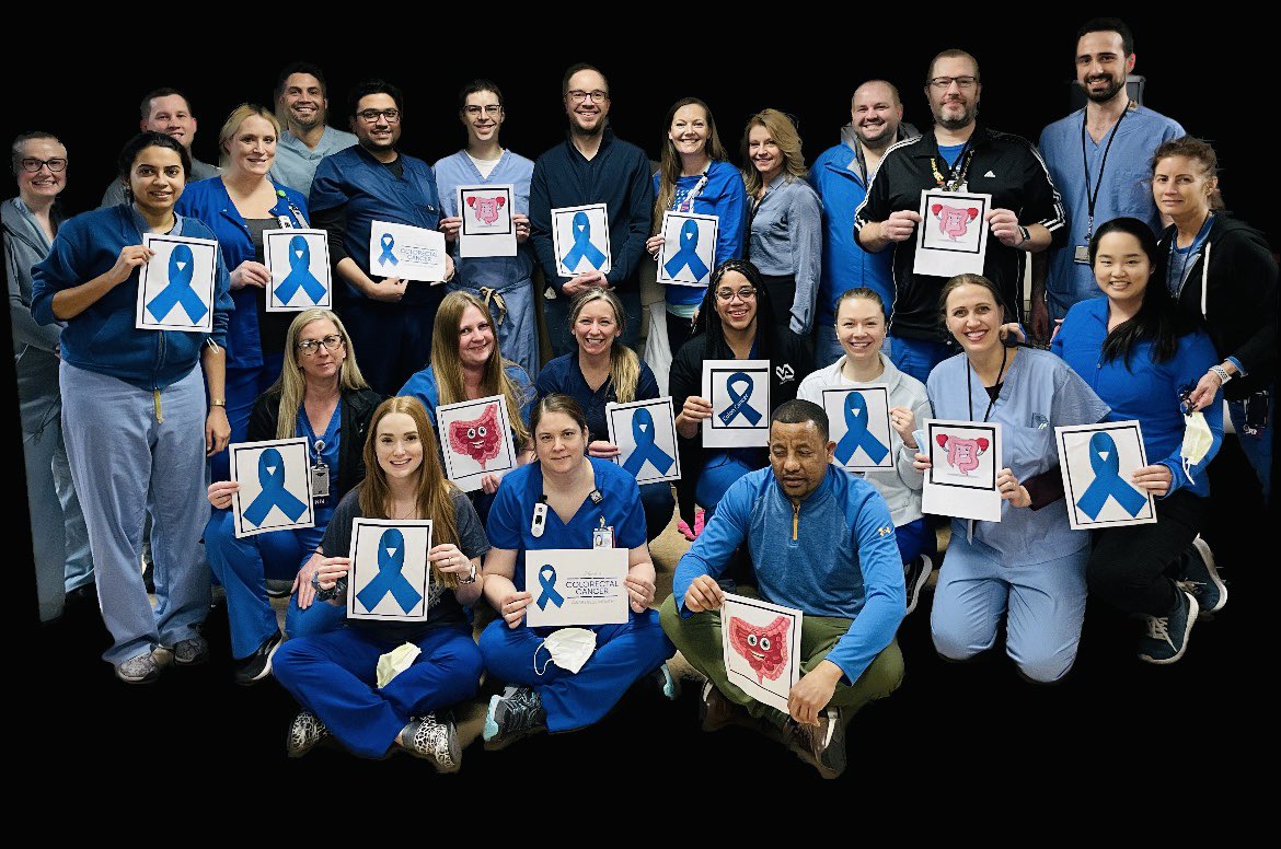 Even though everyday is #ColonCA prevention day at our #Endoscopy unit @VAMinneapolis & @UMN_GI, today deserves a special shout out to this amazing team on #DressInBlue day in the spirit of #ColonCancerAwareness month. 

#ScreeningSavesLives 
#GetScreened