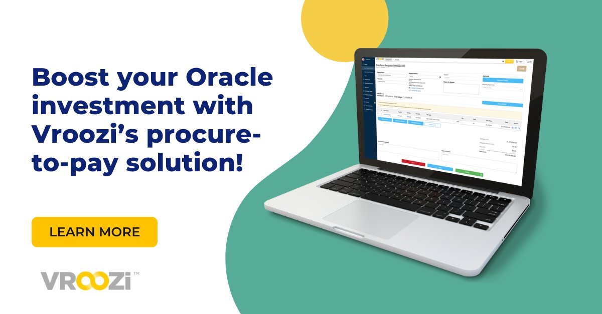 vroozi's tweet image. Worried about a recession? 😰 There’s a way to clarify #SpendVisibility, trim costs, and make smarter decisions. Learn how to boost your #Oracle investment with Vroozi’s procure-to-pay solution: bit.ly/3Hl3jMR