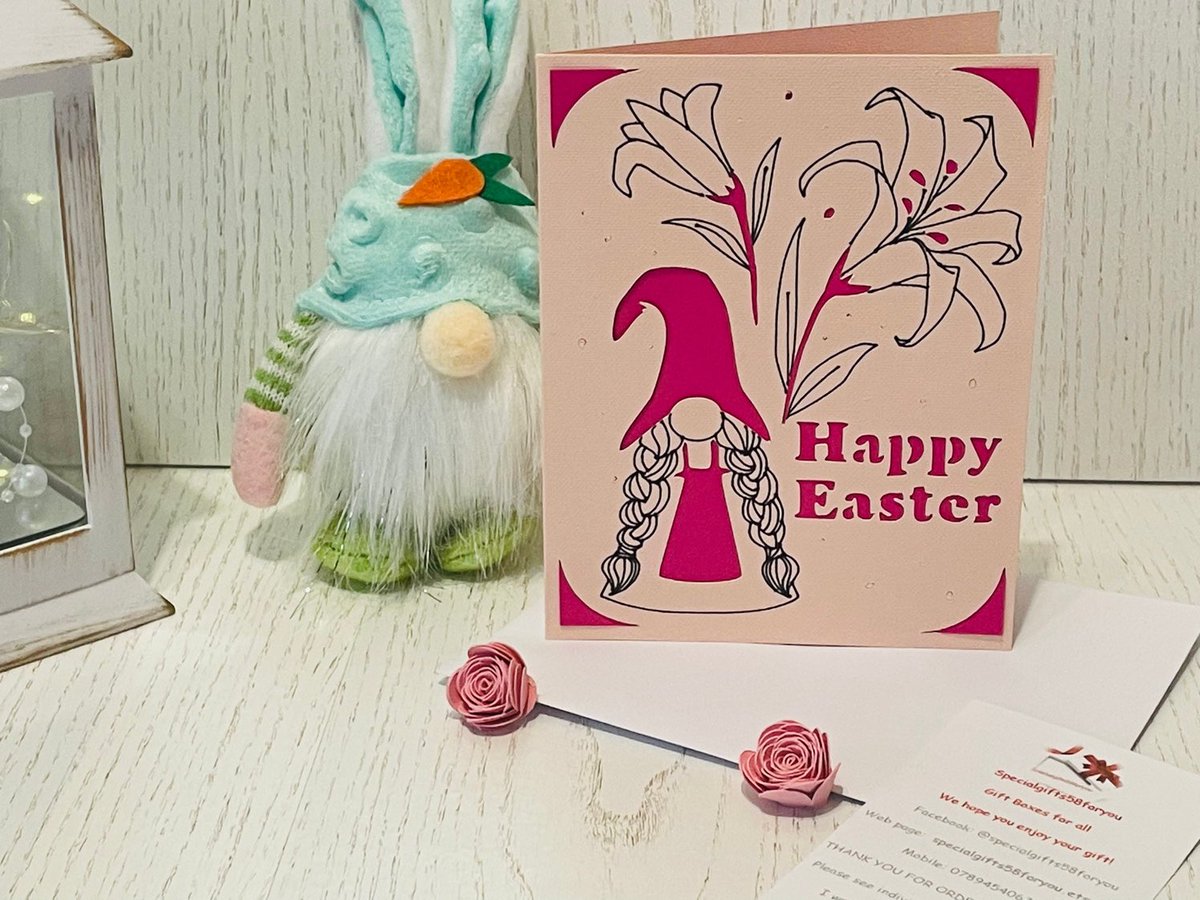 #etsy Easter card, happy Easter, Gonk Easter card, blank card, Easter greetings, Handmade, Easter #handmadeeastercard #eastergreetings #happyeastercard #handmadecard #eastercard #eastersnome #eastergift #eastergonk #easter etsy.me/3SMgICY