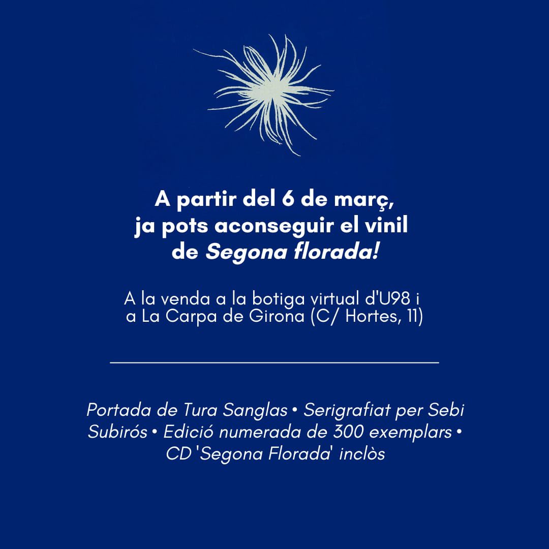 ofireluche's tweet photo. 🚨 A T E N C I Ó 🚨

A partir d’aquest dilluns ja estaran disponibles els #vinils de la #segonaflorada 

#PauRiba #fireluche https://t.co/3oyf7u5cxh