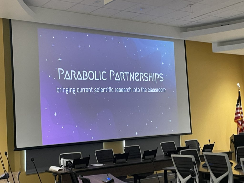 astroaddie's tweet photo. Excited to join @d_l_miller’s session for #feec @UCF - presenting and working with teachers and educators. Demonstrating work she and colleagues (@adamlamee) have done associated with the #strata2P parabolic flight experiment. https://t.co/RRrEUo1LFO