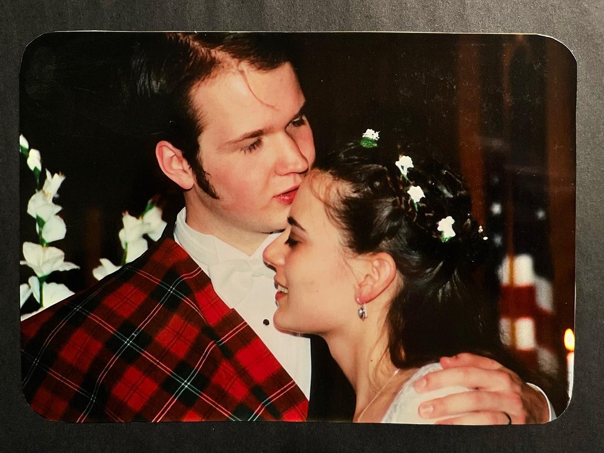 20 years ago (yesterday) , my best friend, <a href="/Facemeltingsolo/">Trevor Hamer / Facemelting Solos</a>, and I said “I do”. I am glad I get to spend every day of my life falling in love with you over and over, my treasure. 💖💖💖 #anniversary