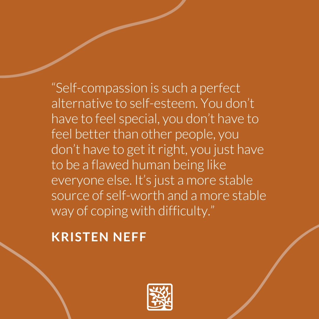 CopperBeechCT's tweet photo. As part of Women's History Month, we'll be highlighting influential women in the mindfulness movement! ❤️ This quote is from Kristen Neff, a pioneer in the field of self-compassion research. https://t.co/Wz7plZrhUR