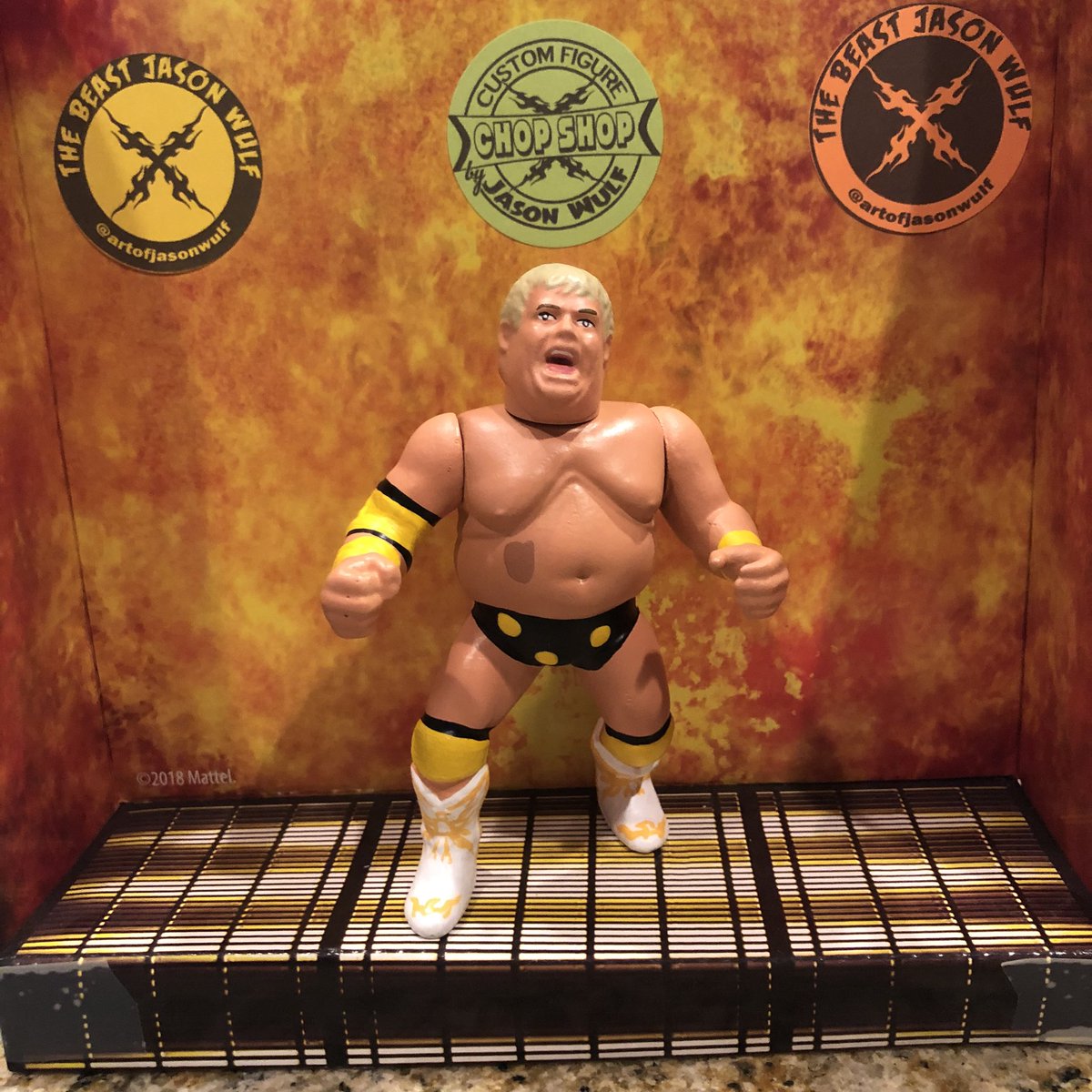 This #dustyrhodes #wwfhasbro sculpt has been a welcome addition to many collections lately. Retooled and sculpted by me for the chop shop and available for request now! Let’s see yours in your collection!