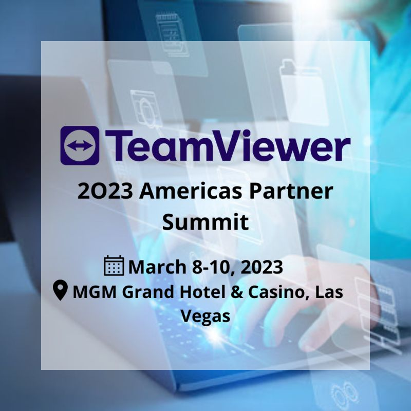 Next week (March 8-10) is our first annual @TeamViewer Americas Partners Summit at @MGMGrand in Las Vegas! Space is limited, so pre-register now to reserve your spot: bit.ly/3jVdEaN #PartnerSummit #partnership