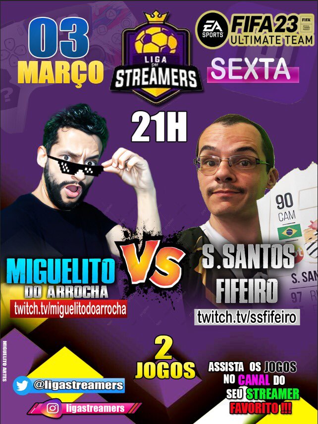 Tentando se recuperar na liga dos Streamers……hoje 21hs