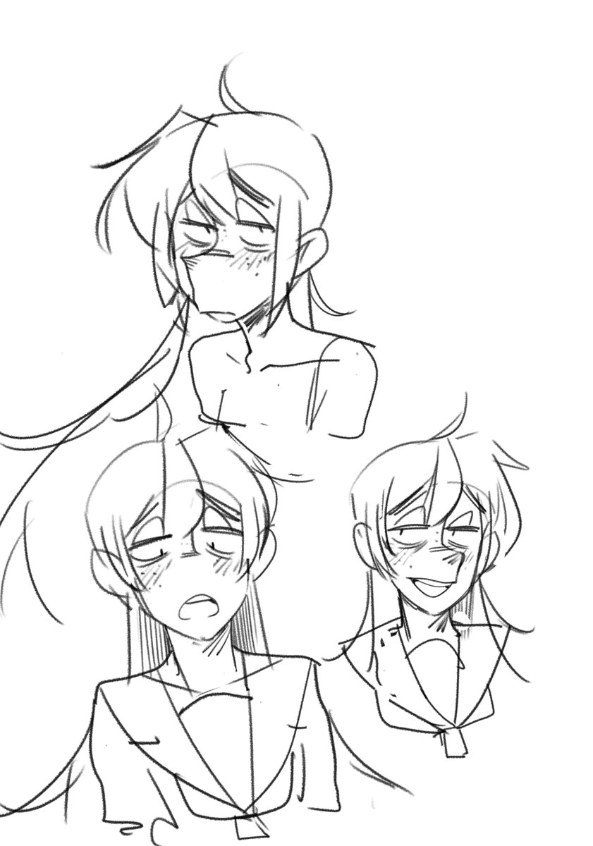 今と昔でやってることはそんなに変わってないけど絵柄は4年半で知らないうちに変化してるんだな…としみじみと昔の絵を見ながら描いた練習のをこそっと 