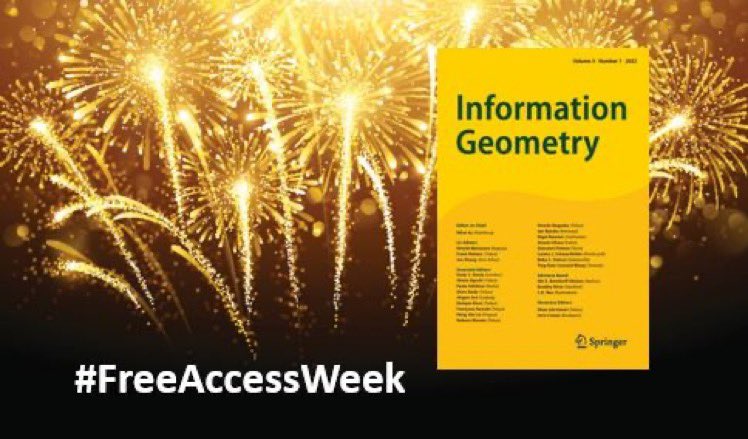 chinogecai's tweet image. ✨Free to read or download✨ all articles published in Information Geometry 2021 - 2023. 🎉through Tuesday, Mar 7th. 👉 link.springer.com/search?query=&amp;amp;…
#Freeaccessweek #informationgeometry