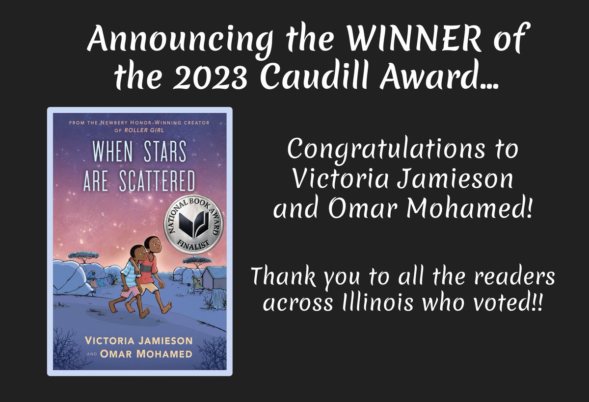 Congratulations to @JamiesonV and @dantey114!! Thank you to all the Illinois students who read #Caudill books this year and voted for their favorite.