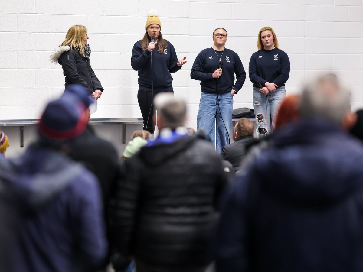 Inspiring the next generation 💙 Fantastic Q&A with @AbbieWard93, @SarahLily2468 and Delaney Burns for #IWD2023 ♀️ #BRIvNOR | #BristolBears