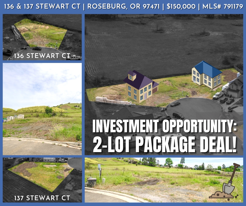 👀 GREAT Investment Opportunity: Finish THIS Neighborhood! Call/text Mark with any questions. 🙂 503-983-4405

#goodhomegroup #MarkShadrin #AndreaGonzalez #roseburgoregon #oregonrealestate #buildequity #realestateinvesting