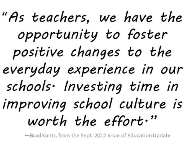 This week as part of the #pdsl we looked at the role school culture plays in a schools dynamic. I found this quote very apt.. @patriciamannixm <a href="/Leaders_SoE/">UL_ELLA</a> <a href="/niamhickey/">Dr. Niamh Hickey</a>