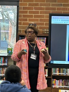 Learning about NASA careers, speech pathology, engineering and more with our friends from Delta Sigma Theta sorority!  Thank you for sharing so much knowledge with us.  You filled us with inspiration!  @LeesburgES
<a href="/BowTiedPrincipl/">BowTiedPrincipal</a>