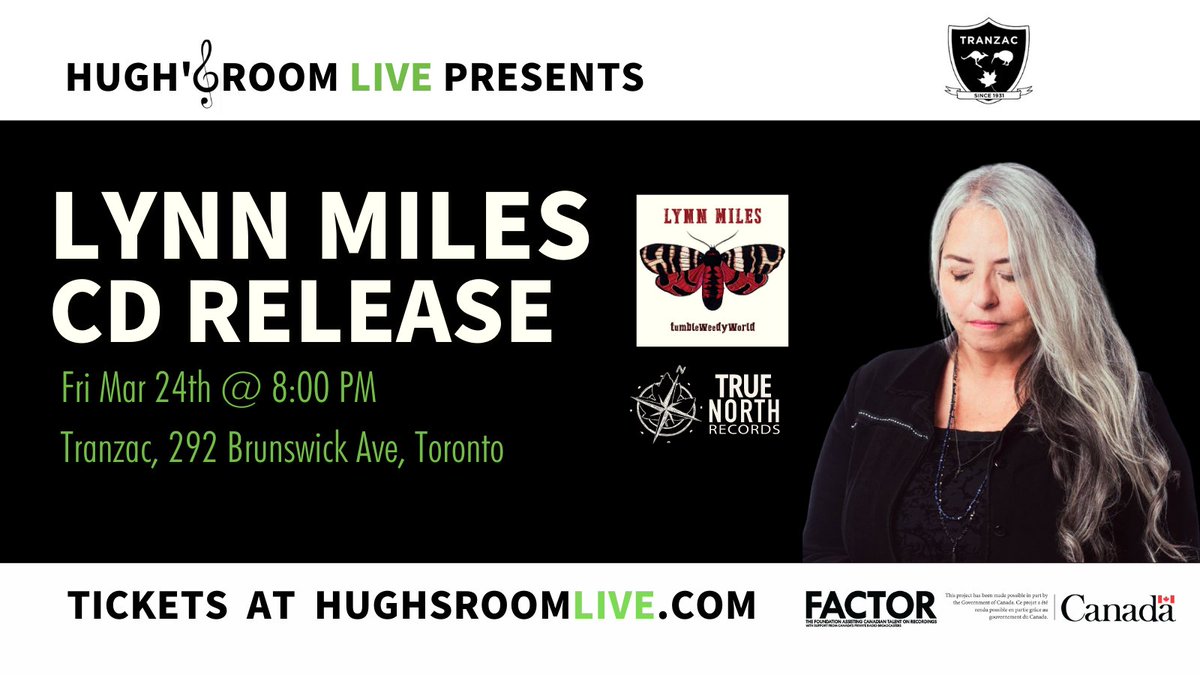 HughsRoomLive's tweet photo. ๐ถ LIVE MUSIC ALERT: Hughs Room Live Presents Lynn Miles - Celebrating her new album #tumbleWeedyWorld March 24th @tranzac 8-10 pm! ๐ธ Don't miss this breathtaking artist.๐๏ธhttps://t.co/hsHd4cK2uN.
#HughsRoomLive #LiveMusicToronto #ConcertsTO #LynnMiles #SingerSongwriter https://t.co/RWnH3b5R28