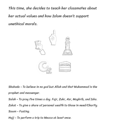 Students created and wrote a coloring book for elementary school students to learn more about Islam.  They wrote a wonderful story about acceptance. If anyone is interested in a copy, reach out to me! <a href="/Scholastic/">Scholastic</a>