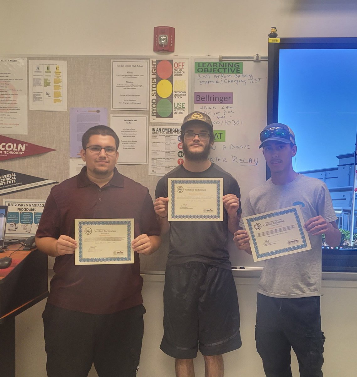 Congratulations to our Certified Technicians: Michael Ortiz, Robert Dow, and Deangelo Almeida for earning the Florida Automobile Dealers Association industry certification  #FADA #IndustryCertified #AutomotiveTechnilogyAcademy #EducationInitiatives