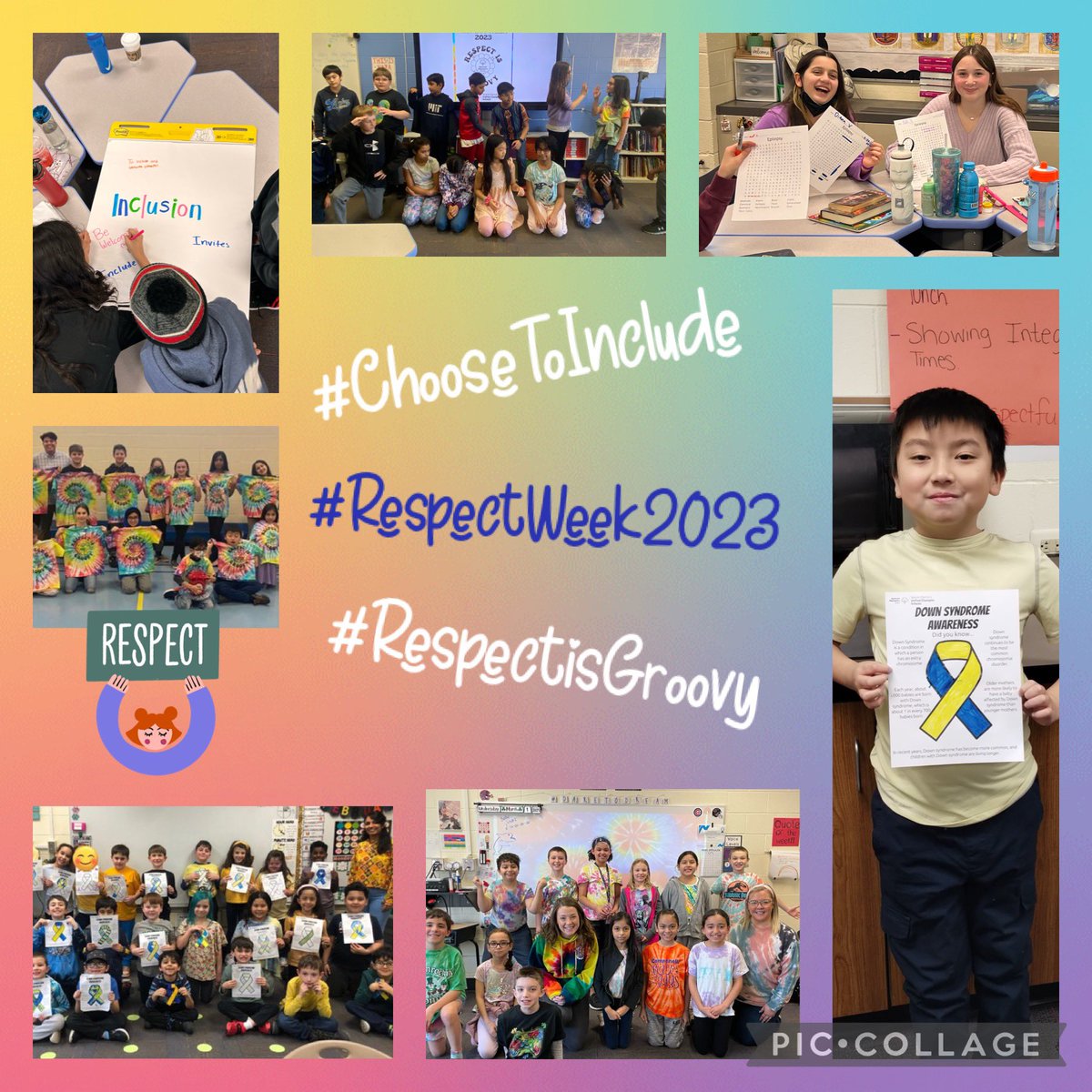 CampiCougars's tweet photo. #RespectWeek2023 has provided opportunities to learn about & celebrate inclusion through a variety of activities! S’s were very interested in learning more about how to #ChooseToInclude & that #RespectIsGroovy! #TEAMCampi https://t.co/2pFW6MlfeE