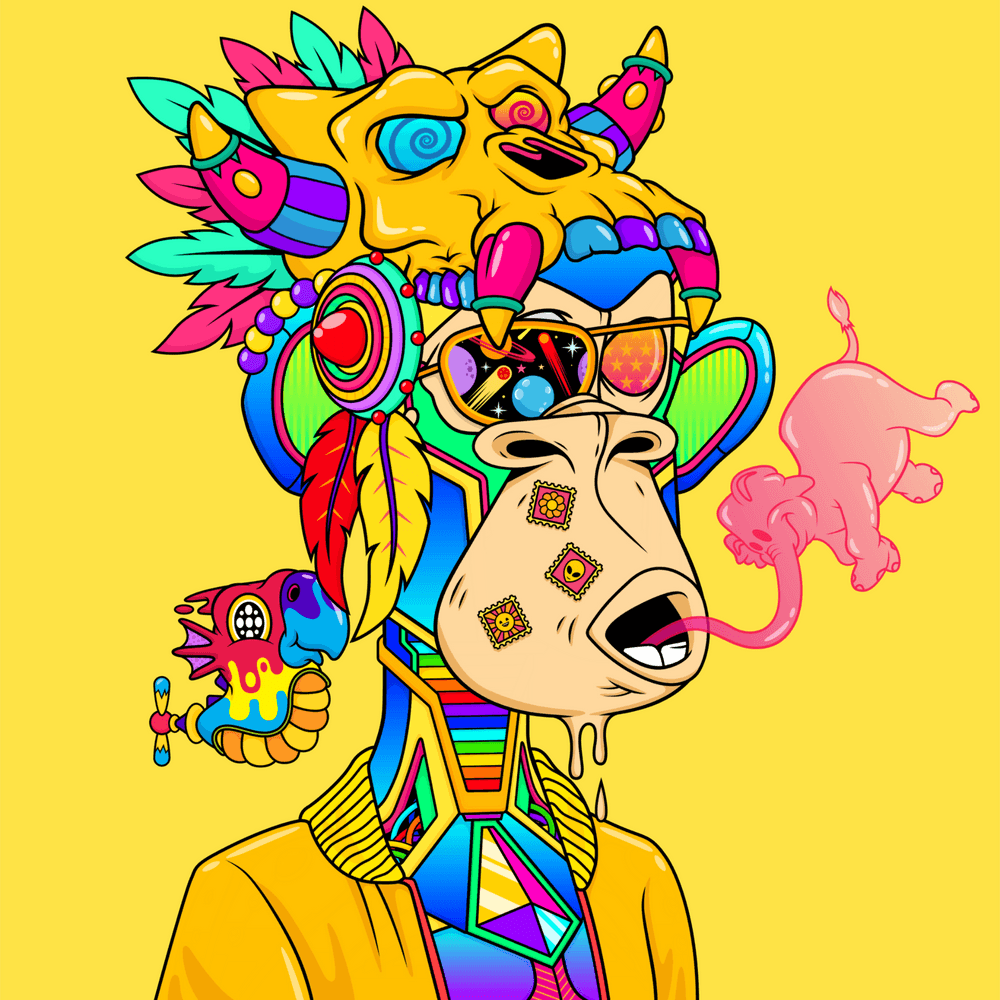 LiquorGrainNFT's tweet photo. @PsychonautApeD Here is an example of one of our #PADFam evolving!

@WoahJonny is in a different galaxy with this art! #LFG https://t.co/PeWlYTtcAu