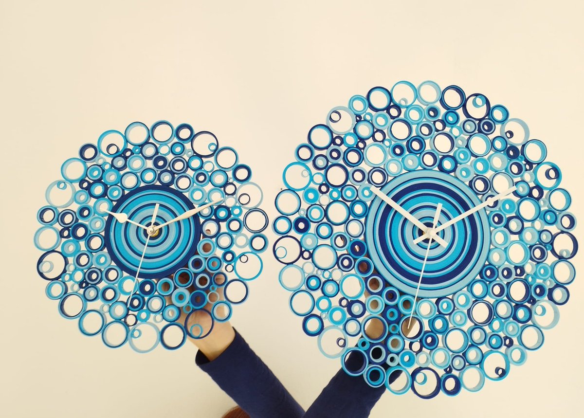 gira_mi's tweet photo. "Un orologio in carta dai toni del blu per rendere l'ambiente più calmo e rilassante."
#homedecor #migiralacesta https://t.co/NuyFlQqGBn https://t.co/X0RtLqyJnX