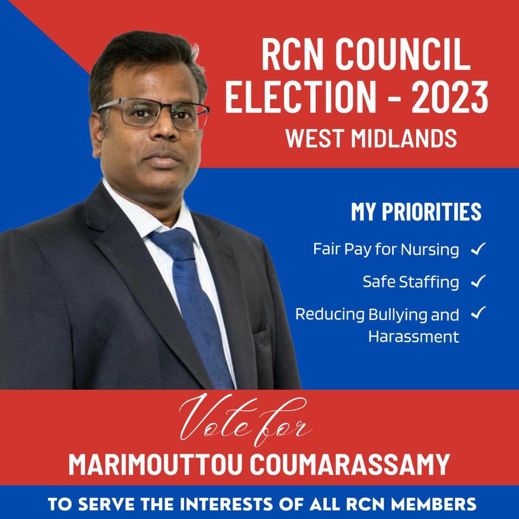 I’m reaching out to all RCN members in West Midlands. Help me to influence the RCN. With my experience in healthcare, I’m having more to offer to help our nursing communities. #HelpMeToHelpOurNursingCommunities #WeDeserveBetter My priorities 👇🏻👇🏻Voting now open #TogetherWeCan