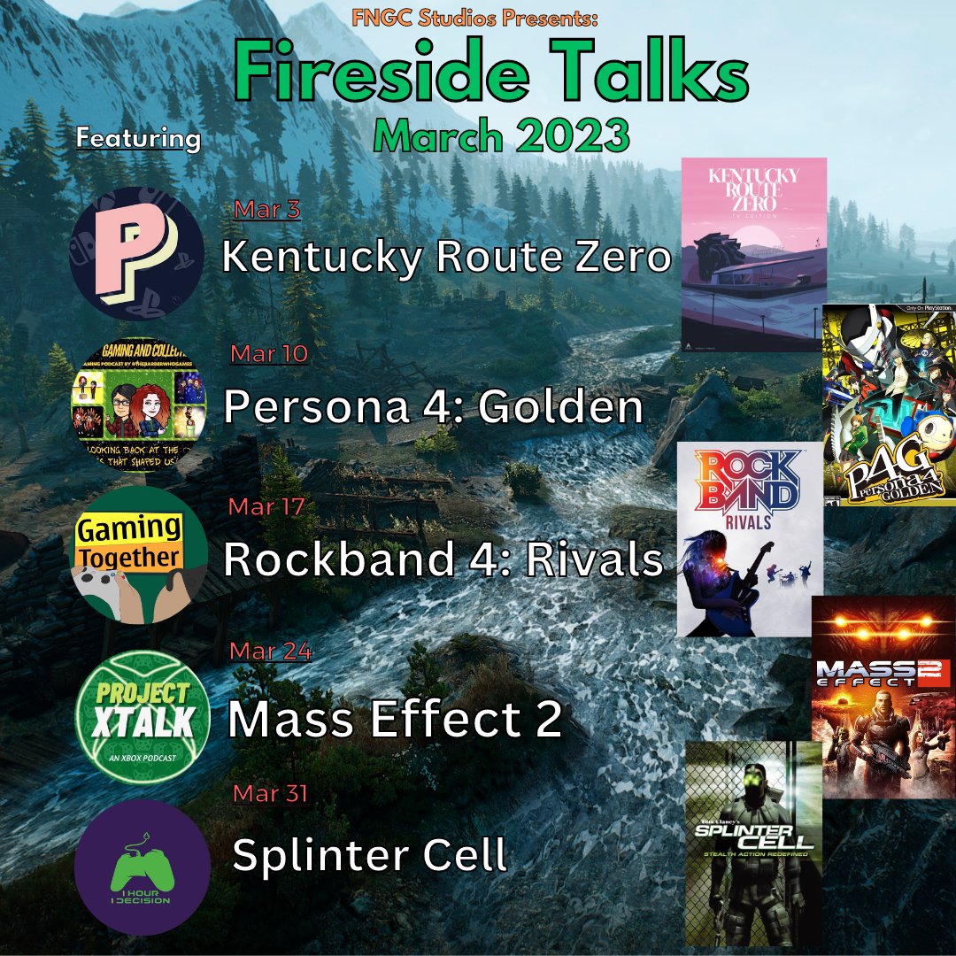 FNGCPod's tweet photo. Can somebody please explain to me why all my friends have such great taste in games?! Keep your thumbs OVER that play button this entire month. It's gonna be a fun ride!
3/3-@playalongpod 
3/10-@gandc_podcast 
3/17-@GameTogetherPod 
3/24-@SaveGameMedia (Project XTalk)
3/31-@1h1d https://t.co/2FEiJEGT6c