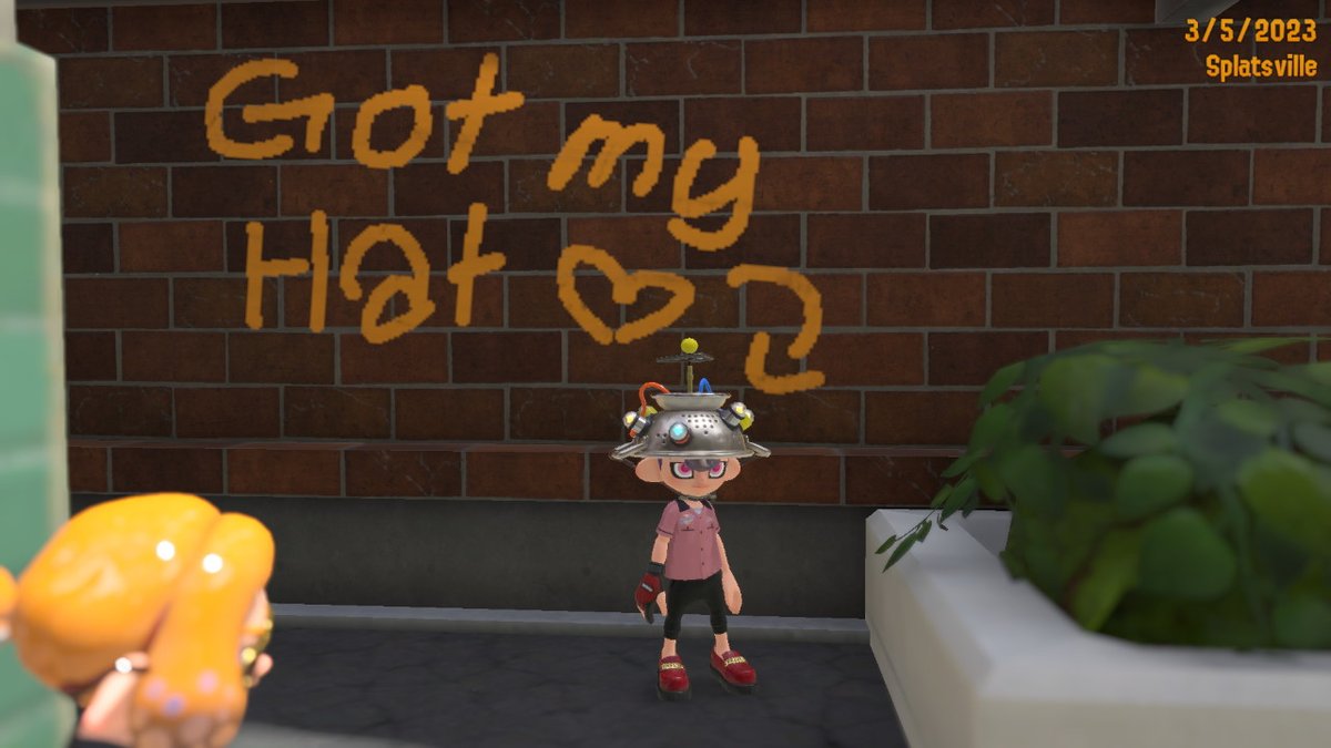 yargethson's tweet photo. got my hat :] #Splatoon3 #NintendoSwitch https://t.co/E9YaGl3b8Y