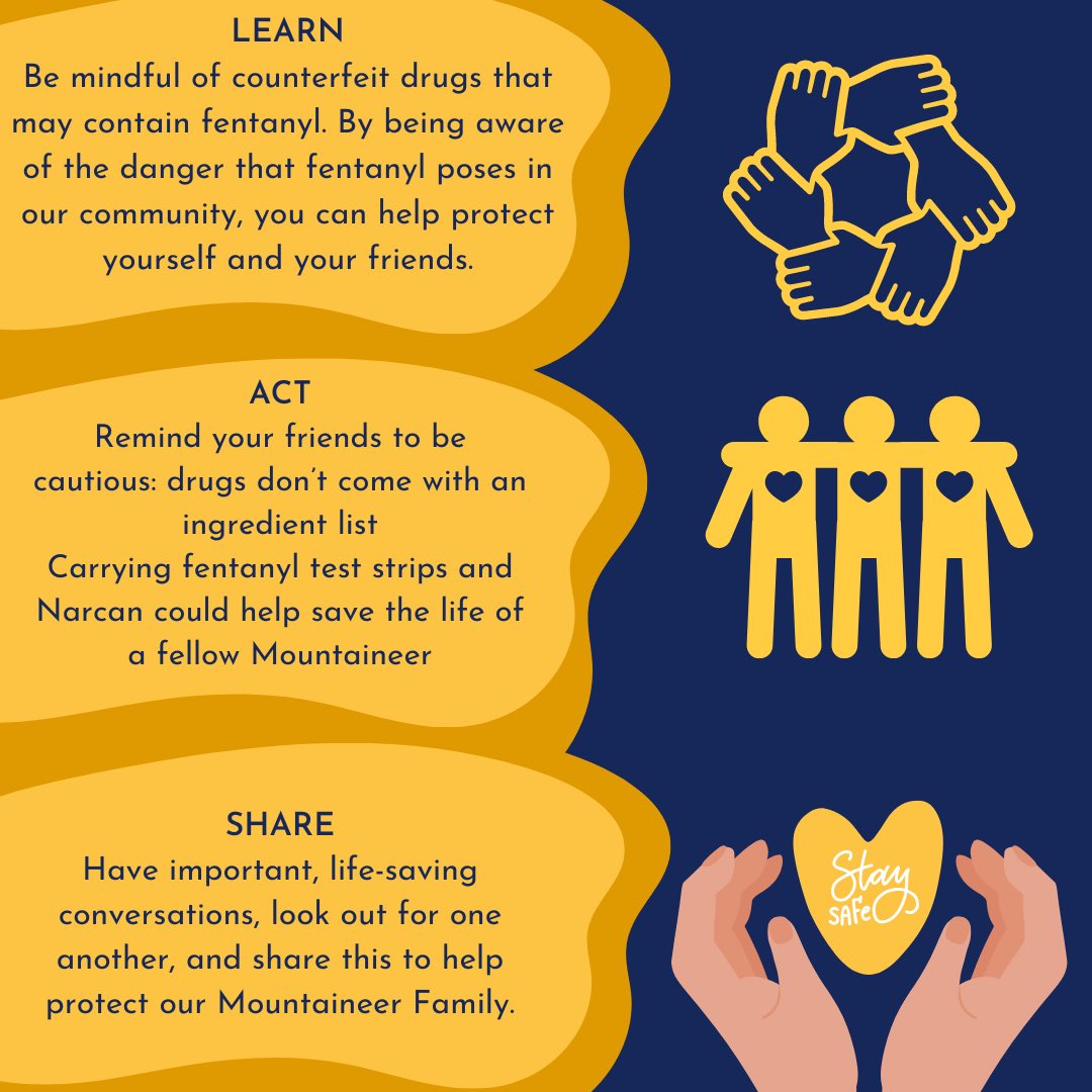 Have a fun weekend, Mountaineers — here are some reminders to make sure we do it safely! #OneMountaineerFamily