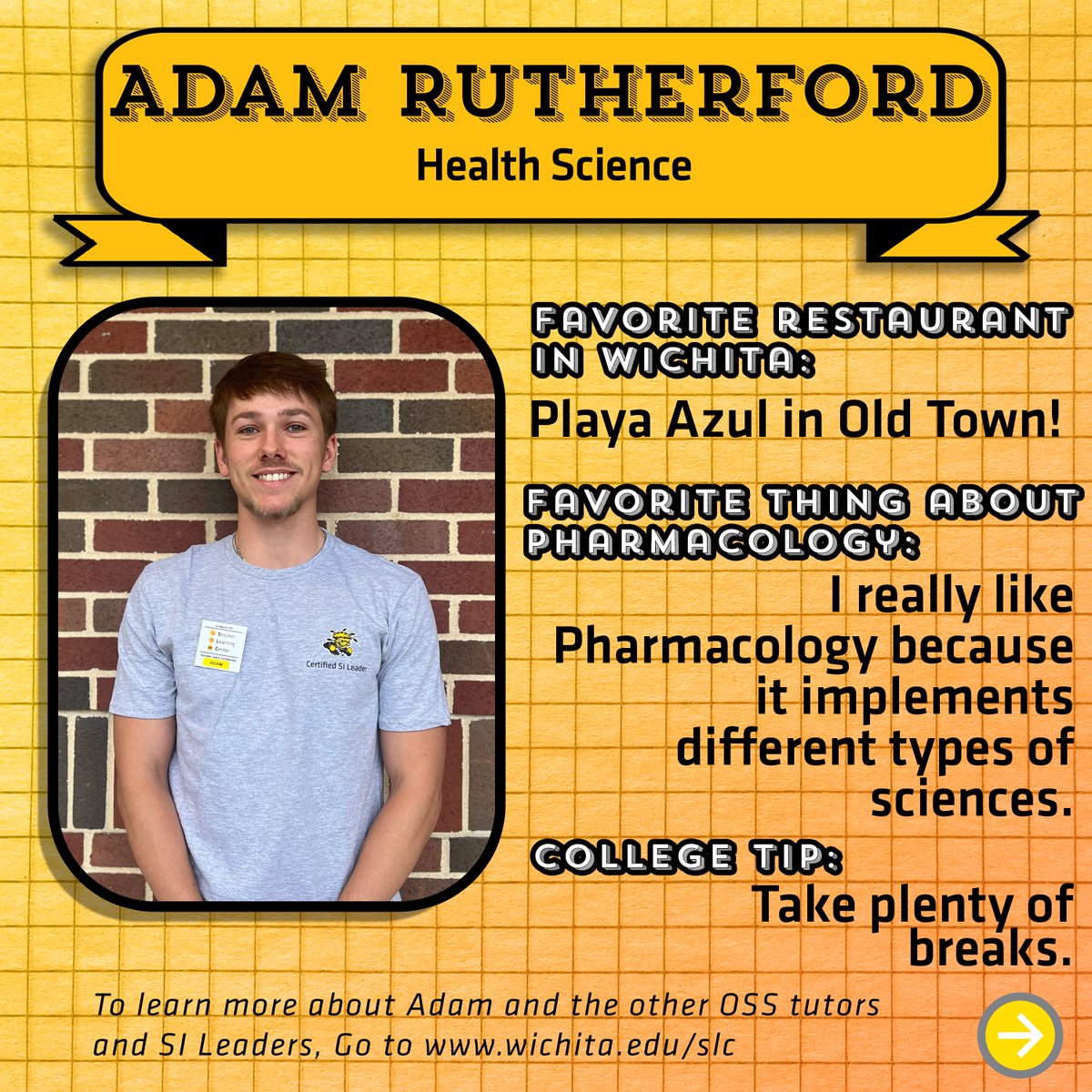 ShockerCenter's tweet image. 🍎An apple a day won't keep these Health Science SI Leaders away from helping students! We're "positive" 🩸 these SI Leaders deserve a huge thank you for all that they do to help students achieve their full potential. Thank you  so much 💛! #wsuslc #appreciationweek #shockersup