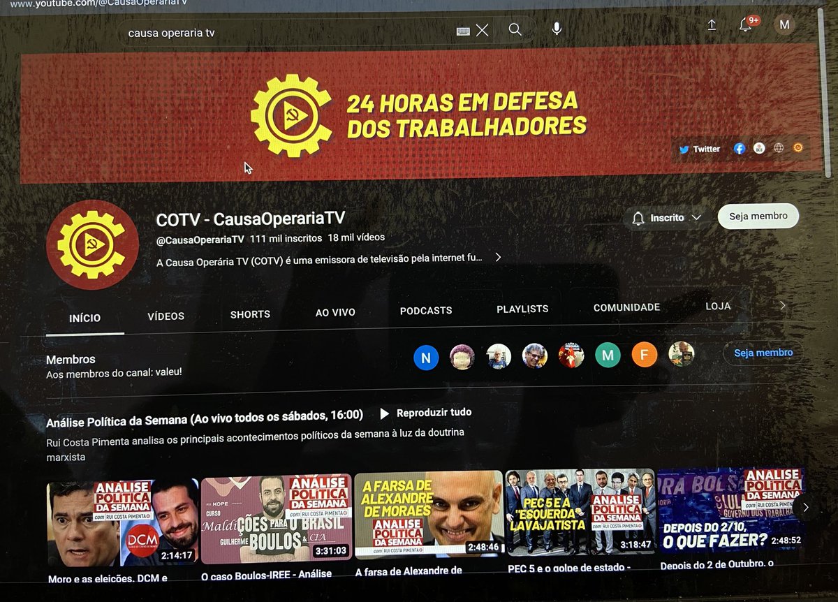 O melhor acervo marxista da internet voltou! ⁦<a href="/COTV24H/">COTV - CausaOperáriaTV</a>⁩ ⁦<a href="/PCO29/">PCO - Partido da Causa Operária</a>⁩