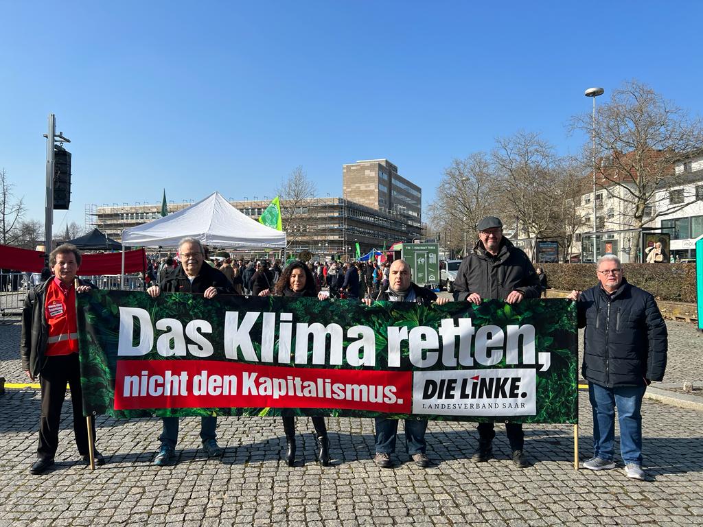 Klima retten, nicht den Kapitalismus. Heute auf dem Aktionstag in #Saarbrücken. #dielinke