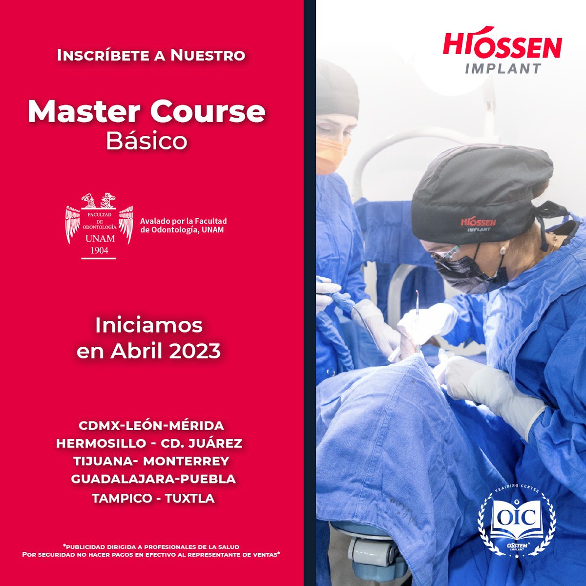 HiossenMx's tweet photo. Drs. los invitamos a inscribirse a nuestro "Master Course Básico" en #CDMX #Guadalajara #Monterrey #Tijuana #CdJuarez #Hermosillo #Merida #Leon #Puebla #Tampico #Tuxtla ¡Pregunta por el que te quede más cerca! mayor información vía WhatsApp al https://t.co/kfW5jDh2Dv https://t.co/WmLj4VUQPG