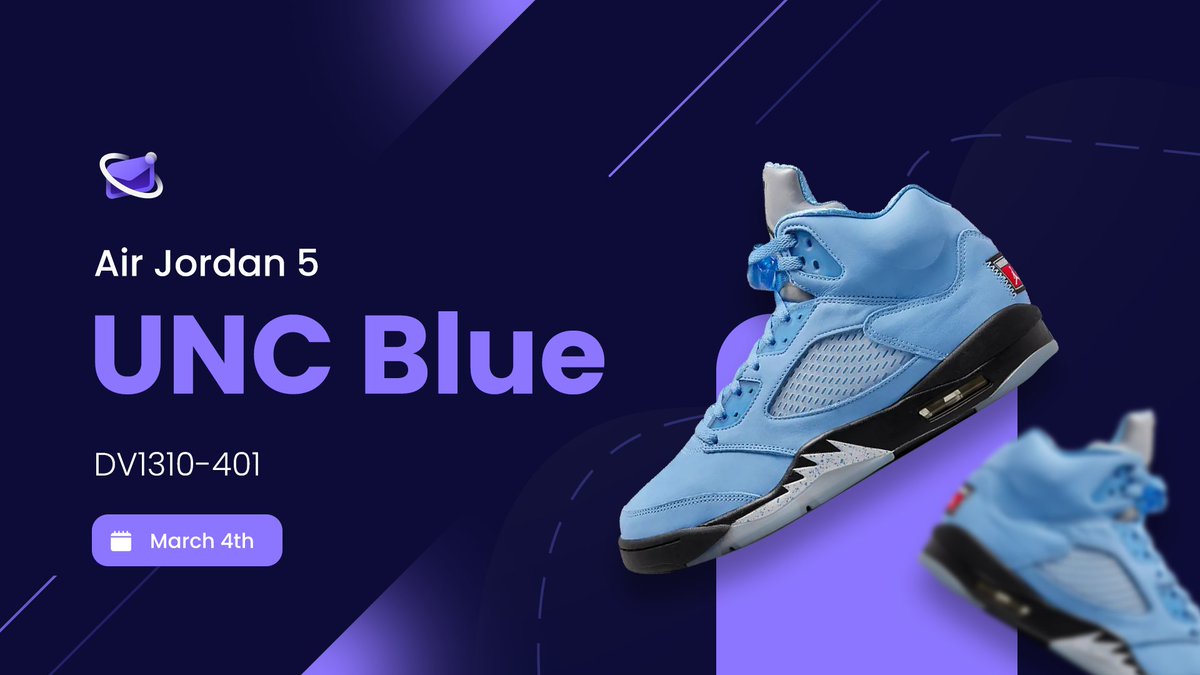 DispurGen's tweet image. Releasing Tomorrow👀

Complete with intricate detailling throughout, the Jordan 5 'UNC' is an instant classic🔥

Want to cook with Dispurgen? Like, RT and open your DM's📥
