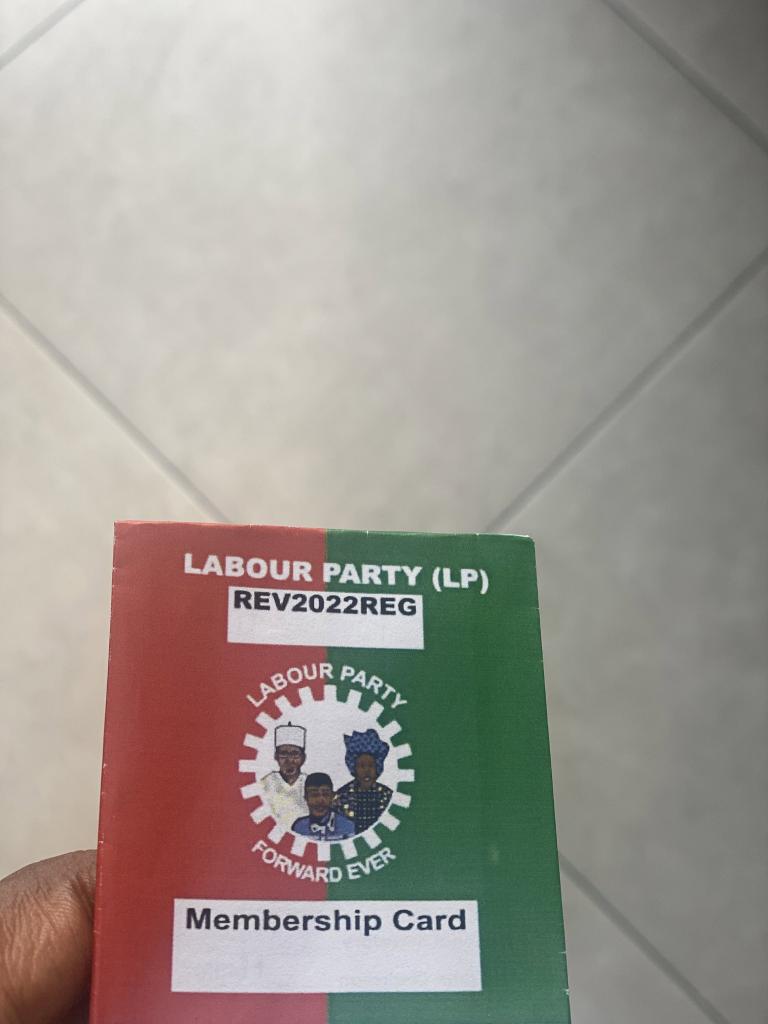 PO_GrassRootM's tweet photo. Obidients get your Labour Party membership card be a card-carrying member of this wonderful political party. Let join the remarkable long walk to freedom and victory. Come let's make demands on their heads, don't leave political participation for them. https://t.co/qdNtYCKFGC