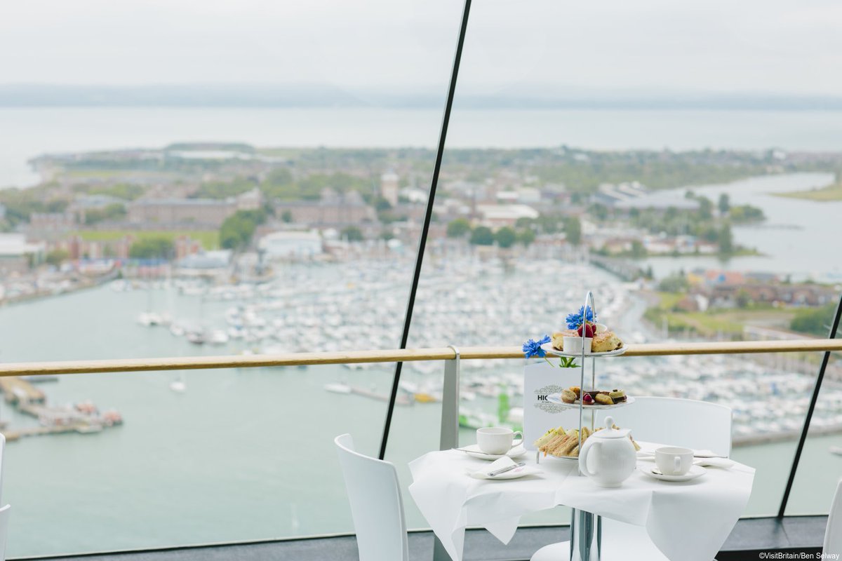 Ro_Moore_'s tweet photo. @AndyLynes Afternoon tea @SpinnakerTower 105m above the ground with spectacular 23 mile views over Portsmouth Harbour, the city, the Solent, the South Downs and the Isle of Wight. https://t.co/Yi5Skn7Vfc