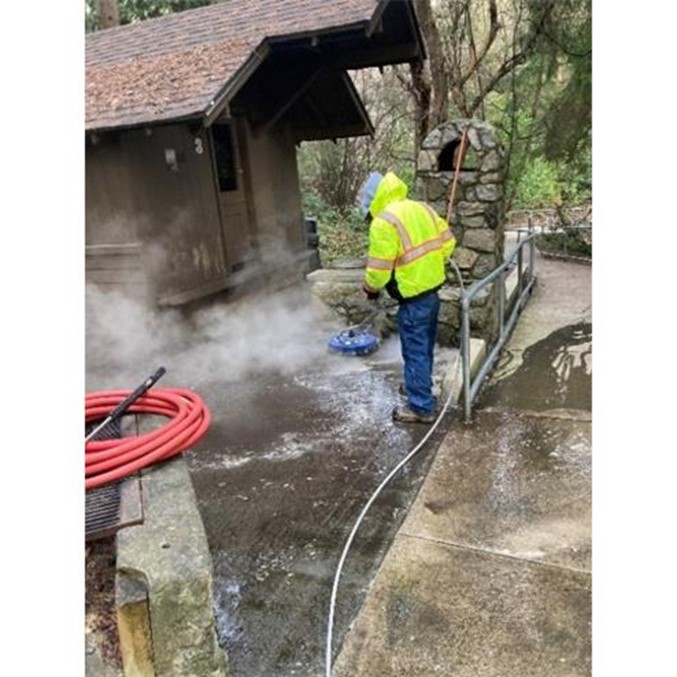 SeattleParks's tweet photo. Recently, our Enhanced Cleaning Maintenance Team did deep cleaning work at Camp Long. 🏕️
The lodge and the cabins were given some extra TLC as the custodial team worked on the interiors and exteriors of the structures to make them shine. ✨
#SeattleShines #CampLong https://t.co/IVgjMlWjDS