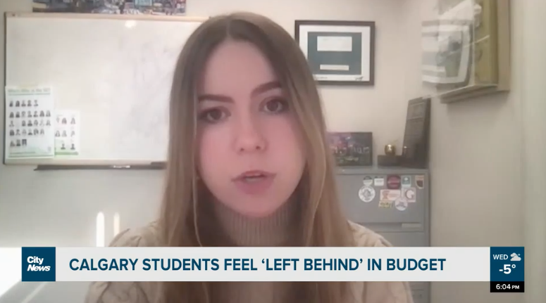 UCalgary students feel left behind in Alberta budget
SU President Nicole Schmidt spoke about the Alberta budget on CityNews this week.

Read or watch the whole segment at calgary.citynews.ca/2023/03/02/uca…