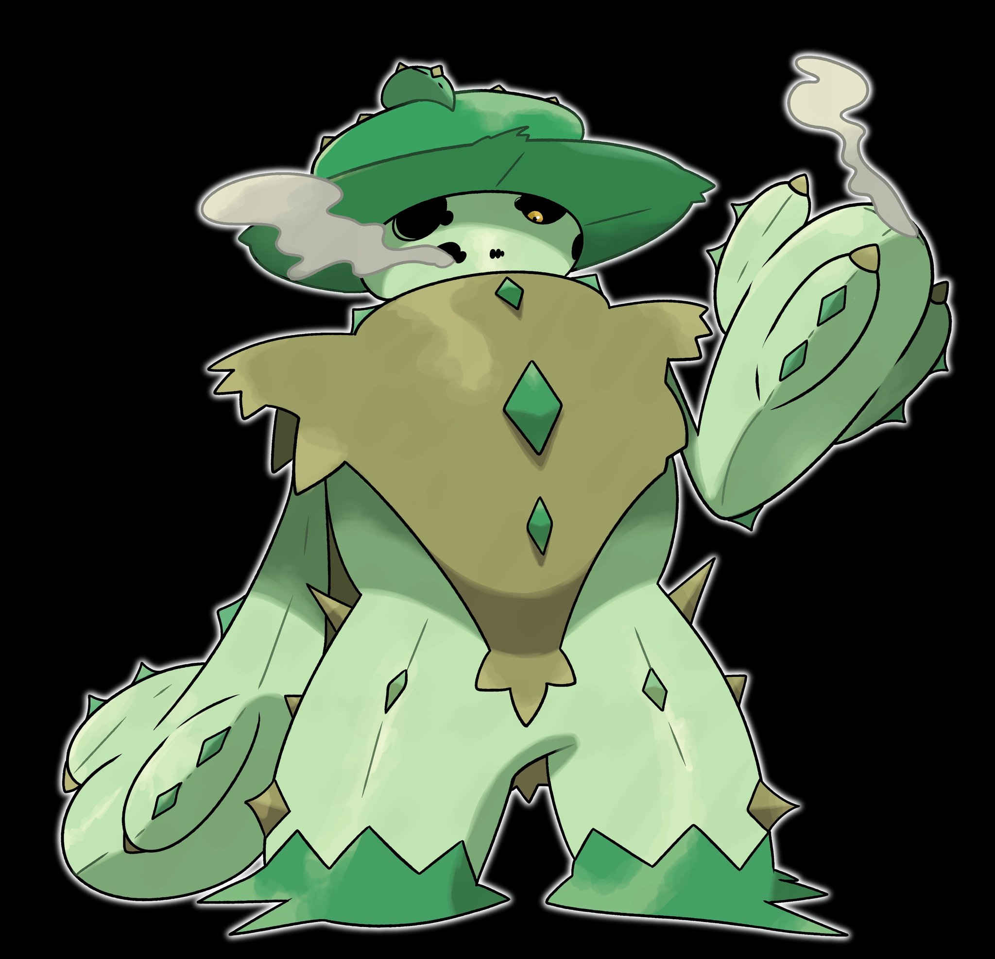 Fakemonforever on X: "https://t.co/AsAwvS1uBb Cacturne evolves into  Cactshot after beating other Cacturne at noon. Cactshot the Deadeye Pokemon  a grass/Dark type. Cactshot fires moisture draining needles at prey then  slowly hunts them