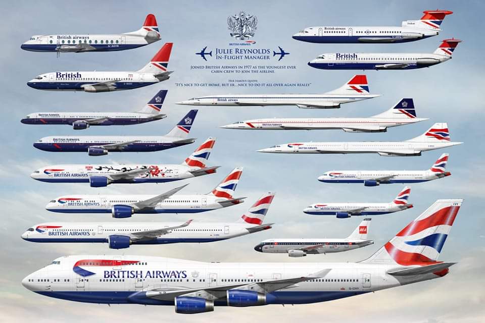 Custom Made British Airways Career Artwork. Julie Reynolds joined British Airways in 1977 as the youngest ever Cabin crew to join the airline. She has flown on several various aircraft types including the Concorde. nick@airlinersillustrated.com
AirlinersIllustrated.com