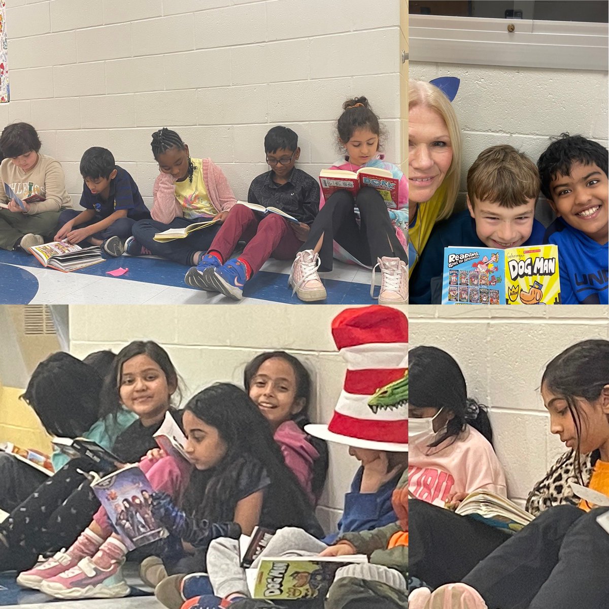 We’re ending Read Across America with the reading train! We love to read!