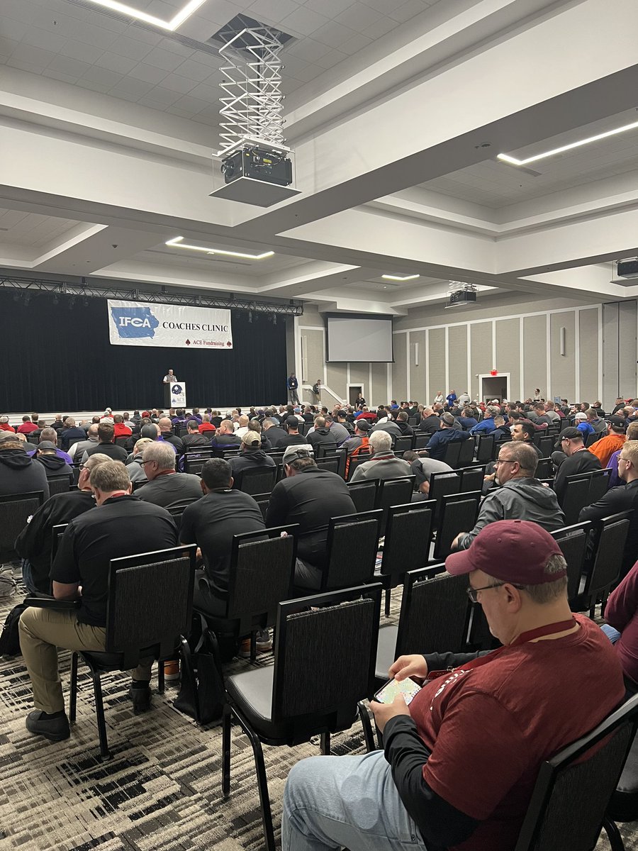 Thank you to <a href="/IFBCA/">Iowa Football Coaches Assocation</a> for the invitation to come and represent <a href="/RSWolves/">Reeds Spring Schools</a> and <a href="/rswolvesfb/">Reeds Spring Football</a> at a great clinic! I am very much looking forward to speaking about our great group of kids and the success they found this year, Go Wolves! 🐺💯