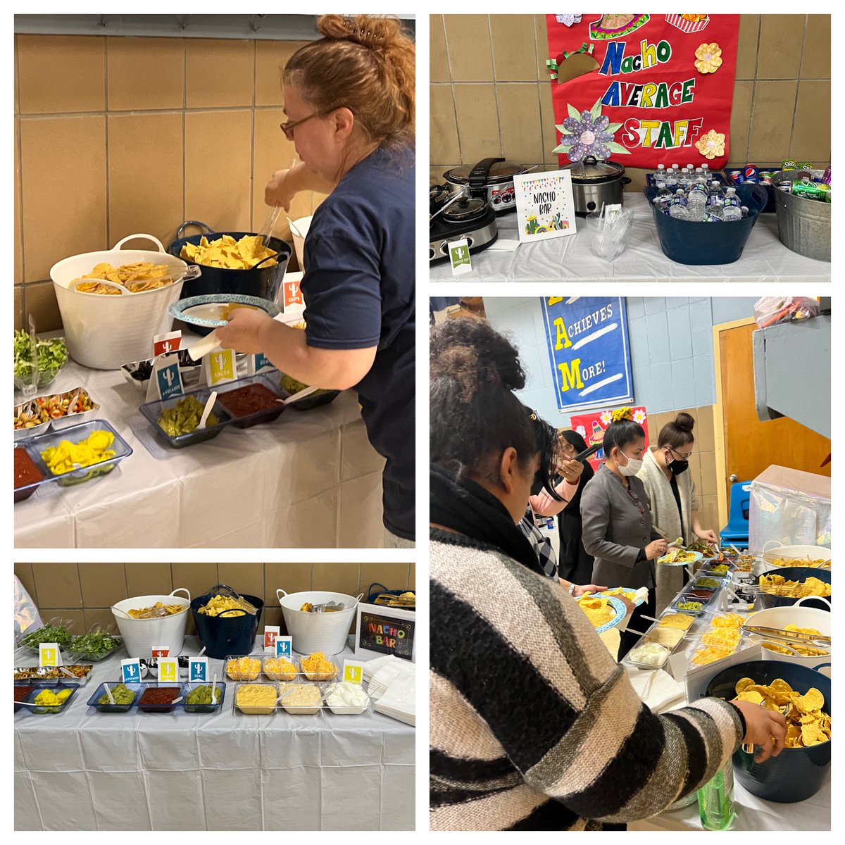 Busy but fun filled day… 5th Grade MISA Pep Rally getting our students ready… and Employee Appreciation Day “nacho average staff” celebrating our staff!