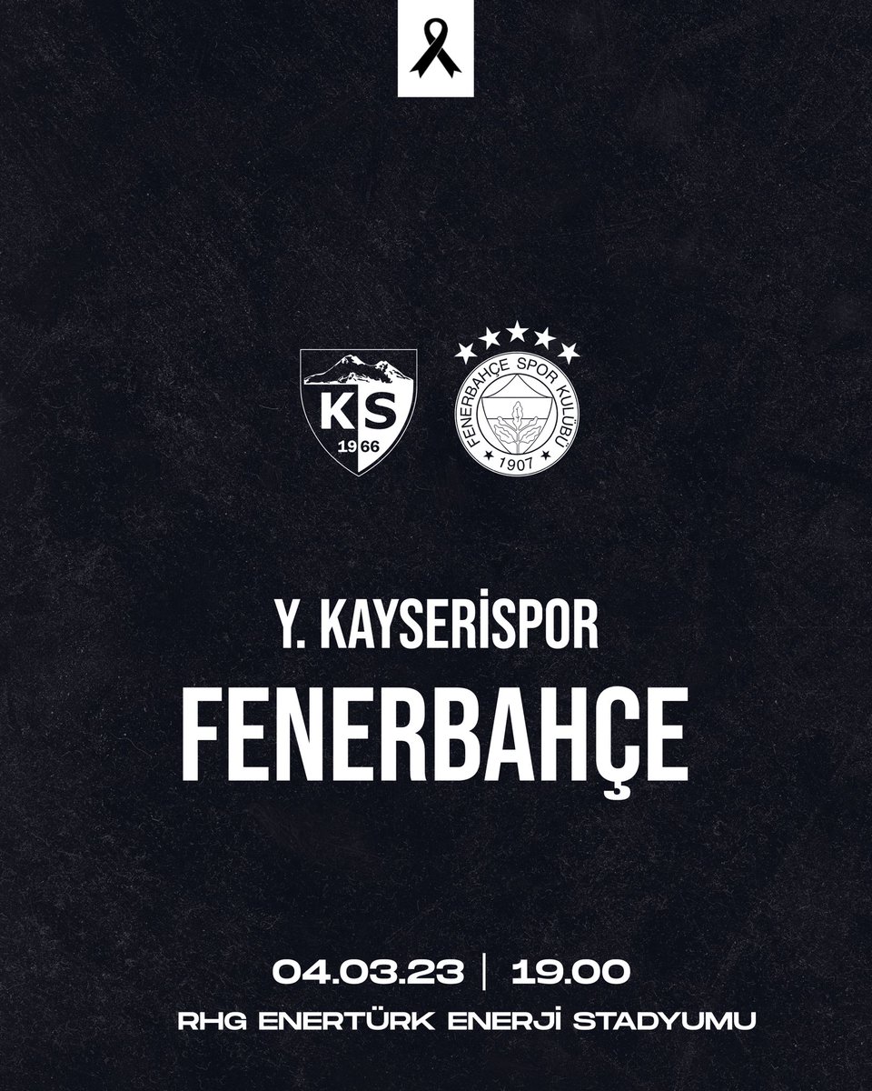 🆚 Y. Kayserispor
🗓 4 Mart Cumartesi
🕖 19.00 
📍RHG Enertürk Enerji Stadyumu 
📲 #FenerinMaçıVar