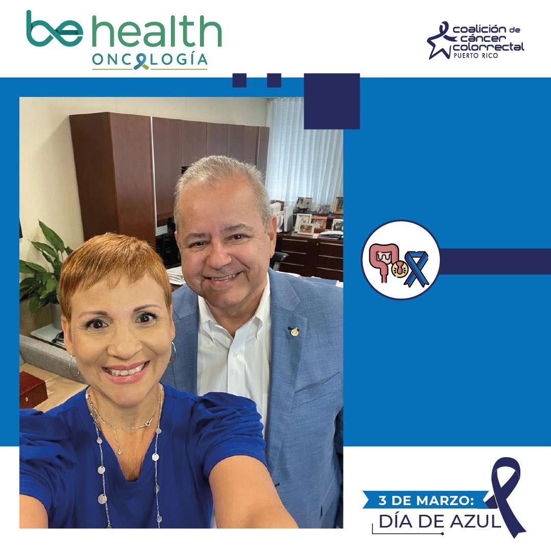 ColonCancerPR's tweet photo. ¡Gracias por unirse al Dress In Blue Day en apoyo a los pacientes y sobrevivientes de cáncer de colon! #ColonCancerPR https://t.co/b12O0LO6rI