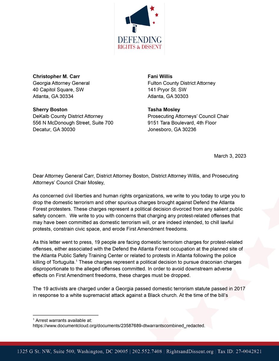 Defending Rights & Dissent tweet media