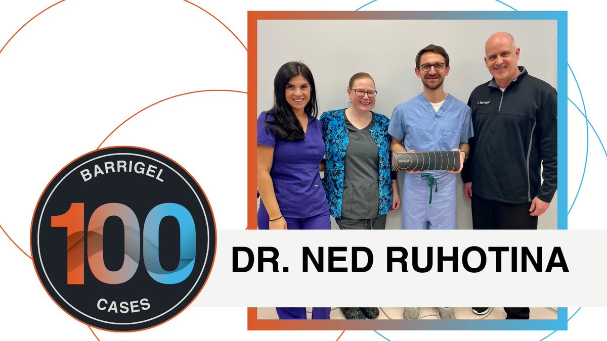 Barrigel_spacer's tweet photo. Congratulations to Dr. Ned Ruhotina and his team at @AMPofNY for completing their 100th #Barrigel procedure! Barrigel is the first and only sculptable rectal spacer for patients undergoing radiotherapy treatment for #ProstateCancer. #Urosome #RadOnc https://t.co/hqrUQGgY4M