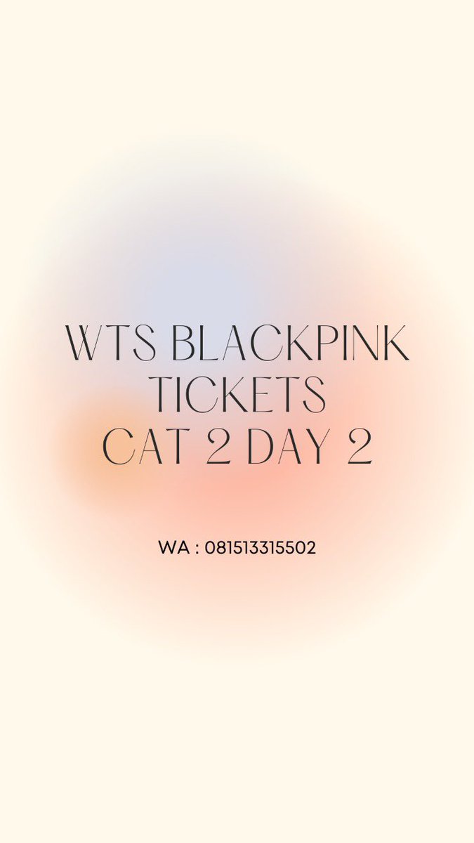 edwinsamputra's tweet photo. #wts tiket #BLACKPINK DAY 2 CAT 2 (3 TICKETS - 12/03/22)

✅ diurus sampai hari h atau bisa menggunakan surat kuasa
✅ trusted
✅ bukti pembelian tiket dari https://t.co/Cwtp94X3pJ akan dikirimkan via dm / wa

Order now thru dm or wa ✨ https://t.co/tM1x2pwMCz
